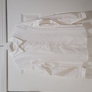 Charter Club Off-white Paisley Print Button Down Long Sleeve Shirt Size 10